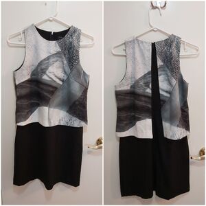 Nana Judy Formal Black and White Sleeveless Dress Size 4